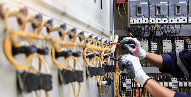 Professional Electrician technician working in Saint John Fisher College, NY